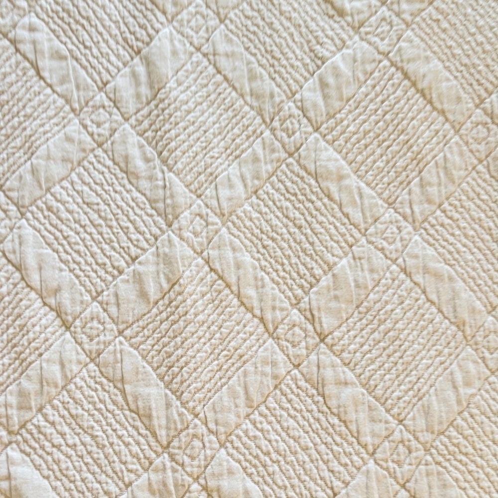 Pottery Barn White Matelasse Full Queen Duvet Cover 100% Cotton Portugal 92x88 - Picture 8 of 9